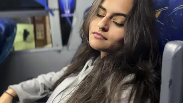 Sucking a mystery rider on a genuine bus as he spills cum in my mouth