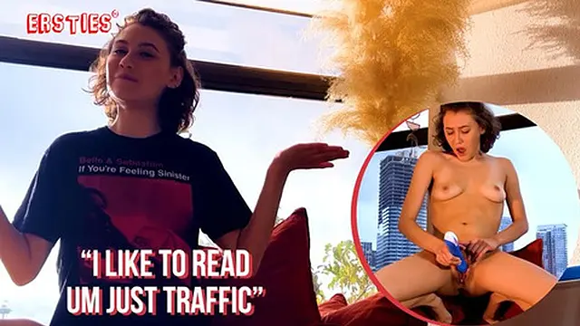 Cute Daphne Self-pleases on Window Sill &mdash;  On Display