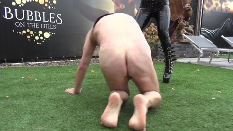 Submissive slut defies, doubled domination whips her