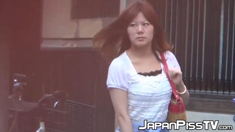Japanese Slut Discharges Herself In Public Hideaway