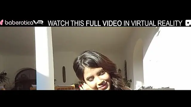 Solo brunette Lady Dee moans as she cums outdoors in VR 