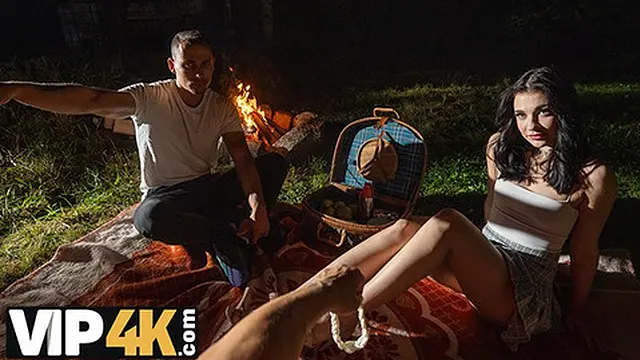 HUNT4K  Sexy skinny brunette doesn’t care about her BF and is giving a sloppy blowjob to a stranger