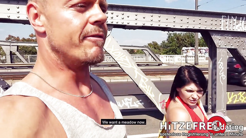 Wild Outdoor Encounter with Curvy German Teen