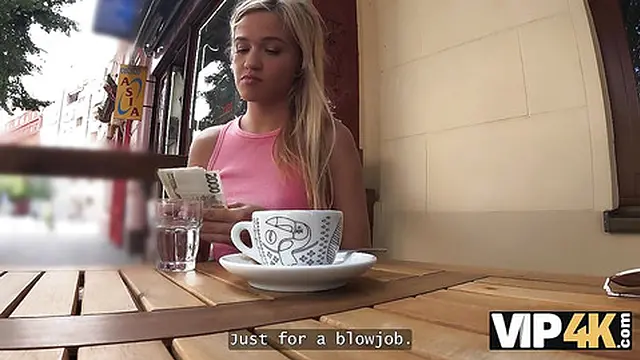 VIP4K  Blondie had fun in a public toilet