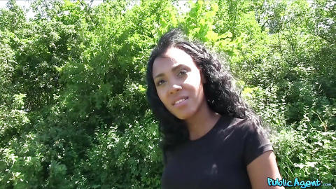 Public Agent - I fuck a hot Ebony Babe who has a small waist but a big black booty