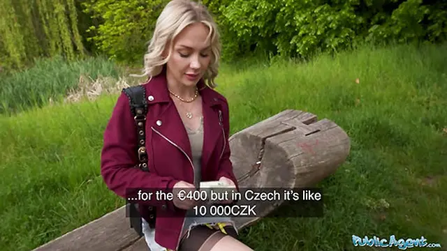 Finland′s Blonde Babe Strokes the Huge One - Open Scene