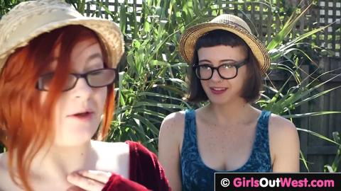 Extremely hairy pussy and asshole licked outdoors